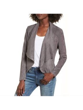 Blank NYC Faux Suede Drape Front Jacket NWOT